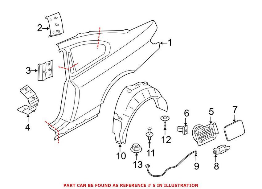 BMW Fuel Filler Housing - Rear 51177270761